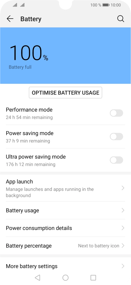 Press the indicator next to the required setting to turn on the function. Press the indicator next to the required setting to turn on the function.