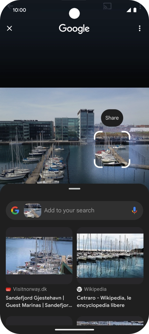 Follow the instructions on the screen to use the search results. Follow the instructions on the screen to use the search results.
