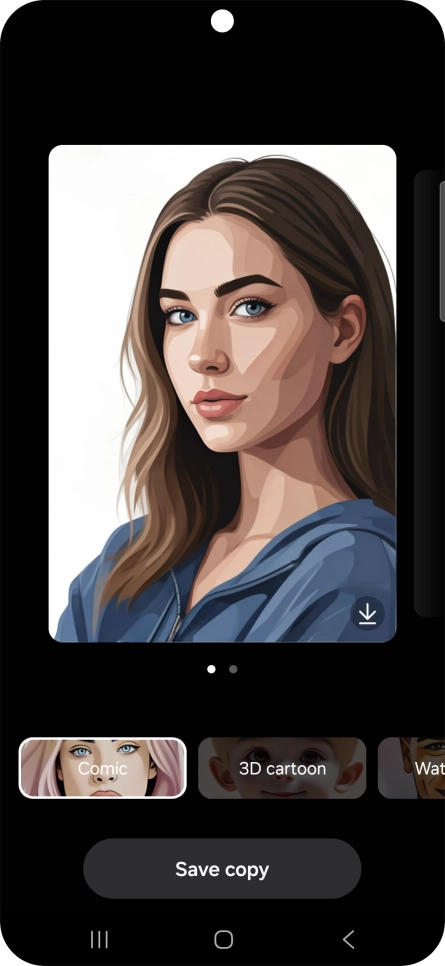 Press Save copy to save the generated photo suggestion. Press Save copy to save the generated photo suggestion.