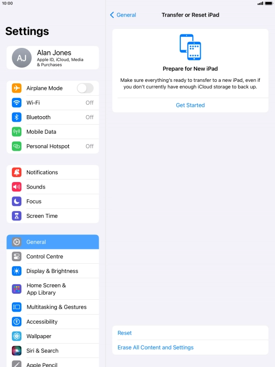 Press Reset. Press Reset.