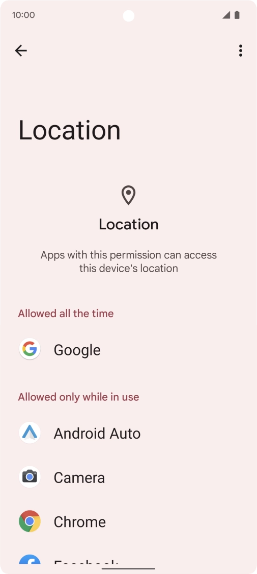 Press the required app. Press the required app.