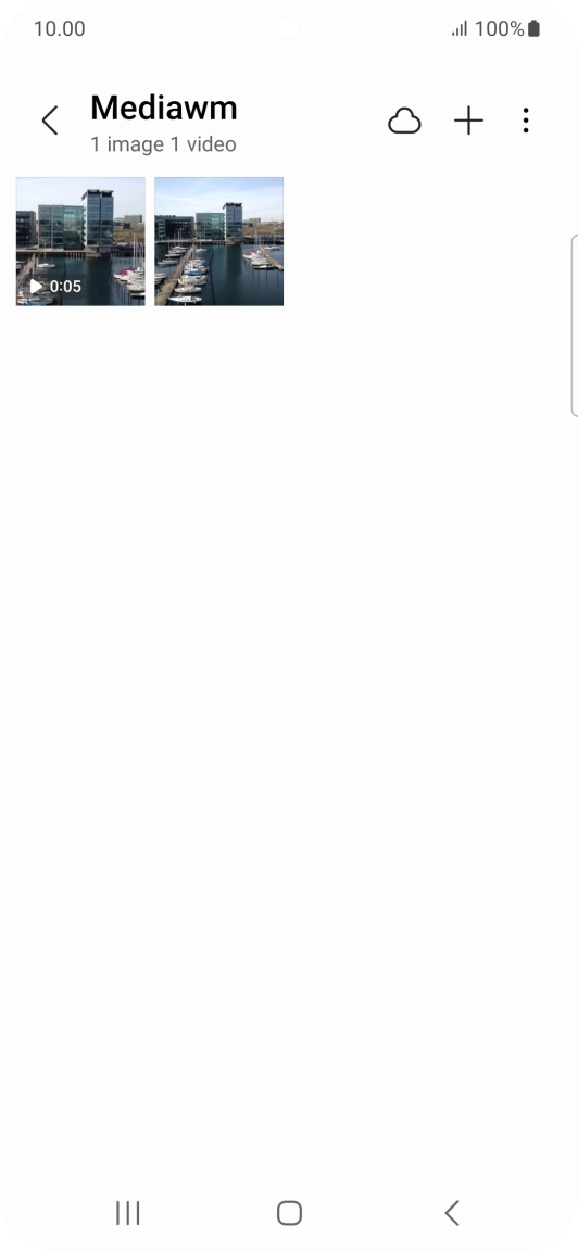 Press and hold any picture or video clip. Press and hold any picture or video clip.
