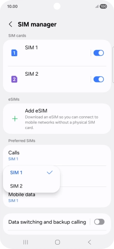 Press the required price plan. Press the required price plan.