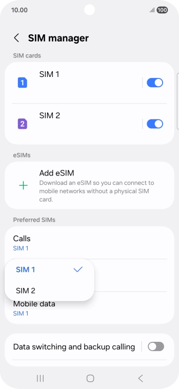 Press the required price plan. Press the required price plan.