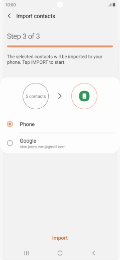 Press Import. Press Import.
