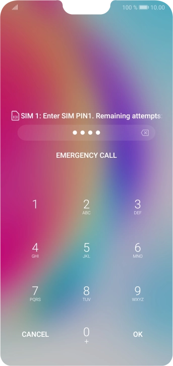 If you're asked to key in your PIN, do so and press OK. The default PIN is 1111. If you're asked to key in your PIN, do so and press OK. The default PIN is 1111.