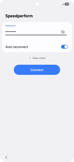 Key in the password for the Wi-Fi network and press Connect. Key in the password for the Wi-Fi network and press Connect.