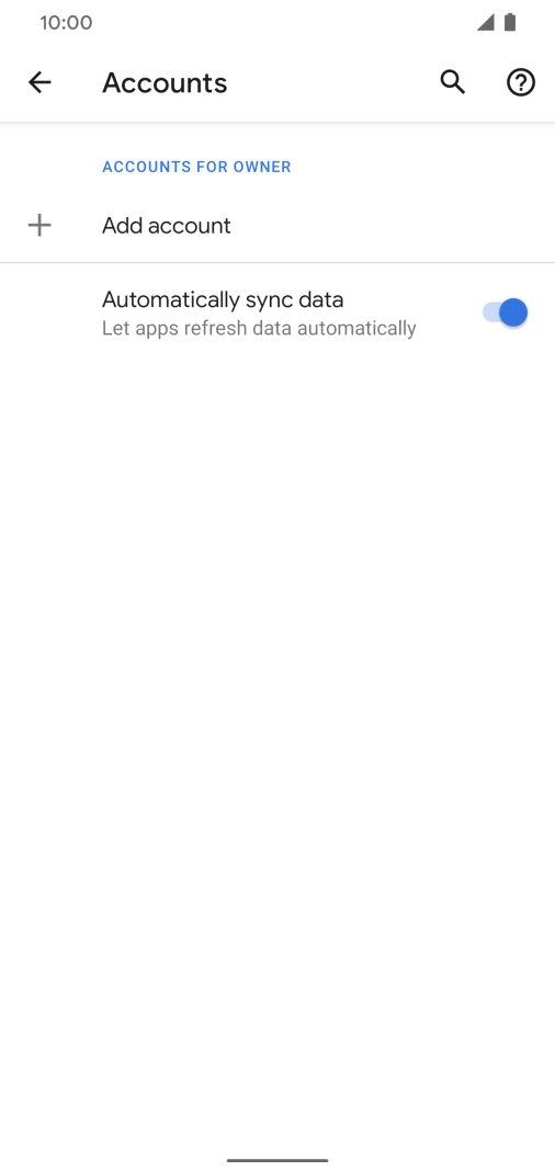 Press Add account. Press Add account.