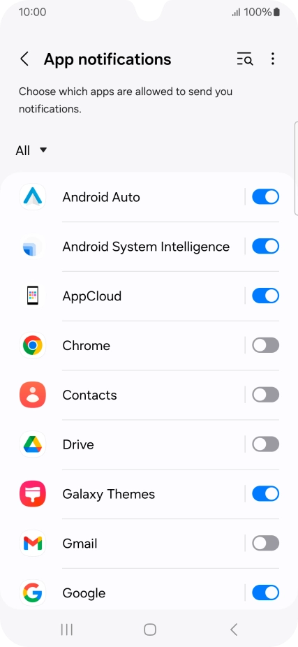 Press the drop down list. Press the drop down list.