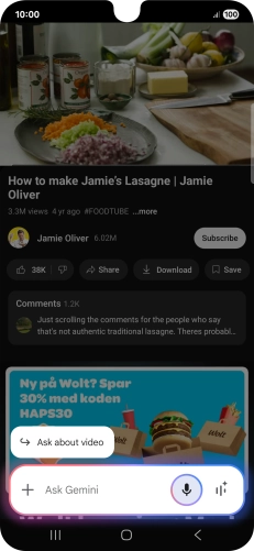 Press Ask about video. Press Ask about video.