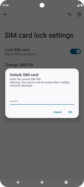 Key in your PIN and press OK. The default PIN is 1111. Key in your PIN and press OK. The default PIN is 1111.