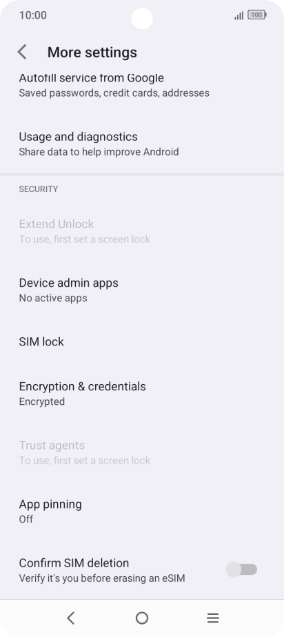 Press SIM lock. Press SIM lock.