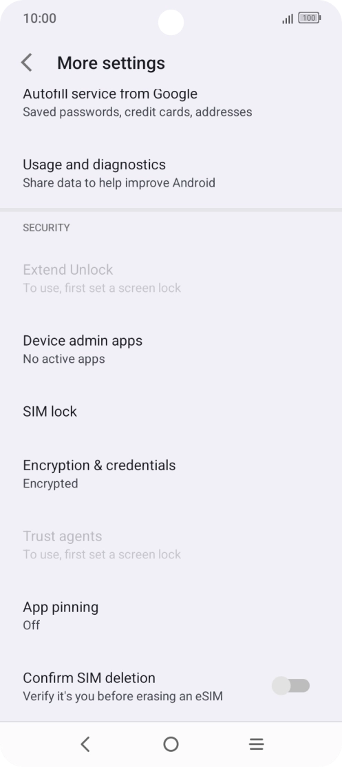 Press SIM lock. Press SIM lock.