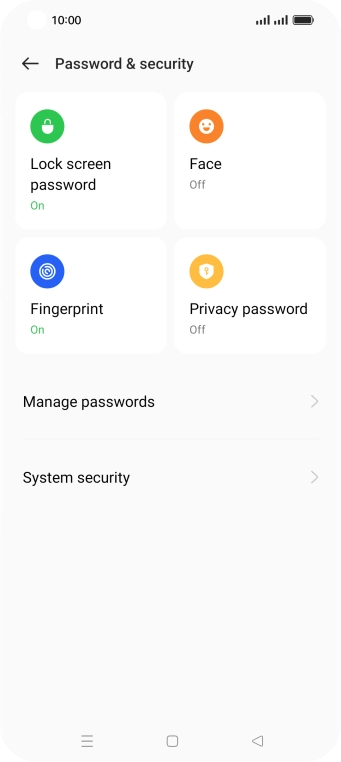 Press Lock screen password and key in the additional phone lock code you created earlier. Press Lock screen password and key in the additional phone lock code you created earlier.