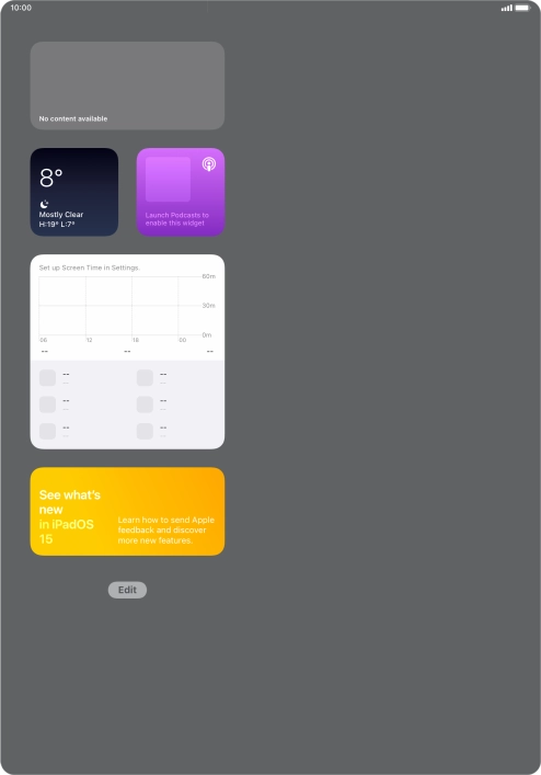 Press and hold the required Widget Stack. Press and hold the required Widget Stack.