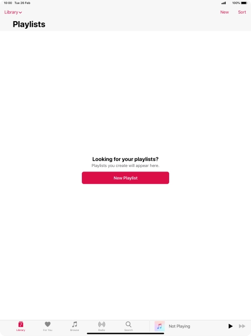 Press New Playlist. Press New Playlist.