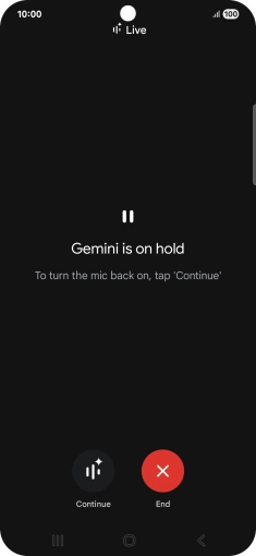To resume the conversation, press Continue. To resume the conversation, press Continue.