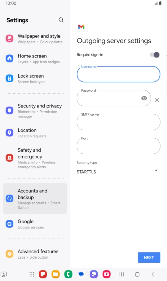 Press the field below Press the field below