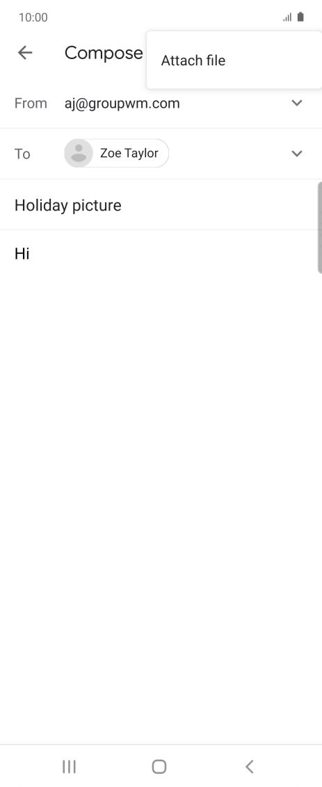 Press Attach file and go to the required folder. Press Attach file and go to the required folder.