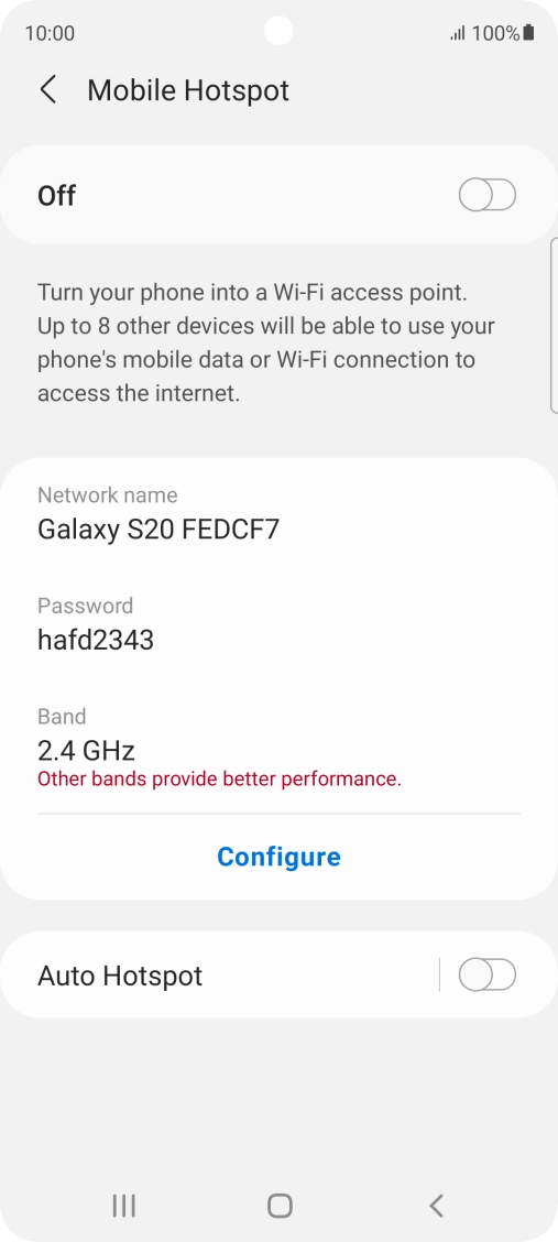 Press Configure. Press Configure.