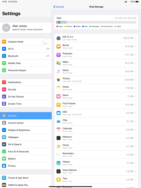 Press the required app. Press the required app.