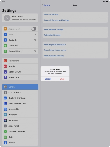 Press Erase. Press Erase.