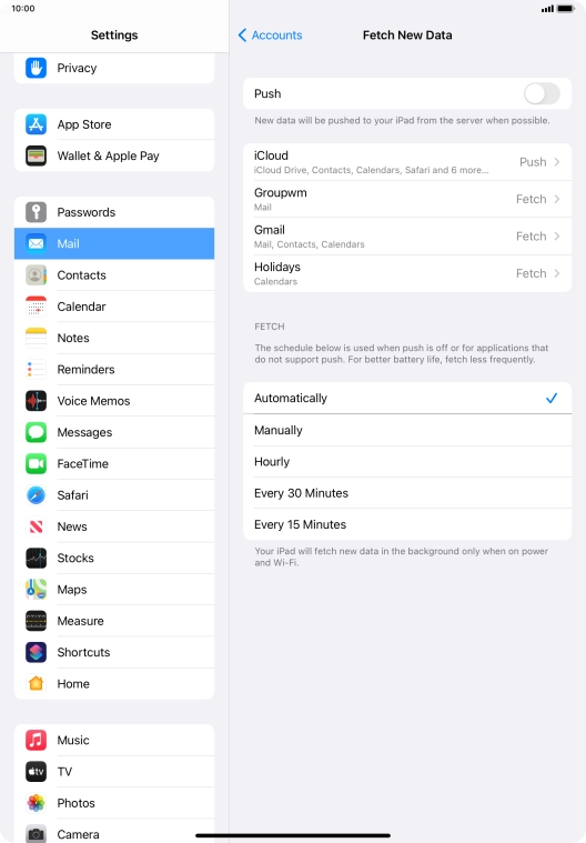 If you turn off the function, press the required setting. If you turn off the function, press the required setting.