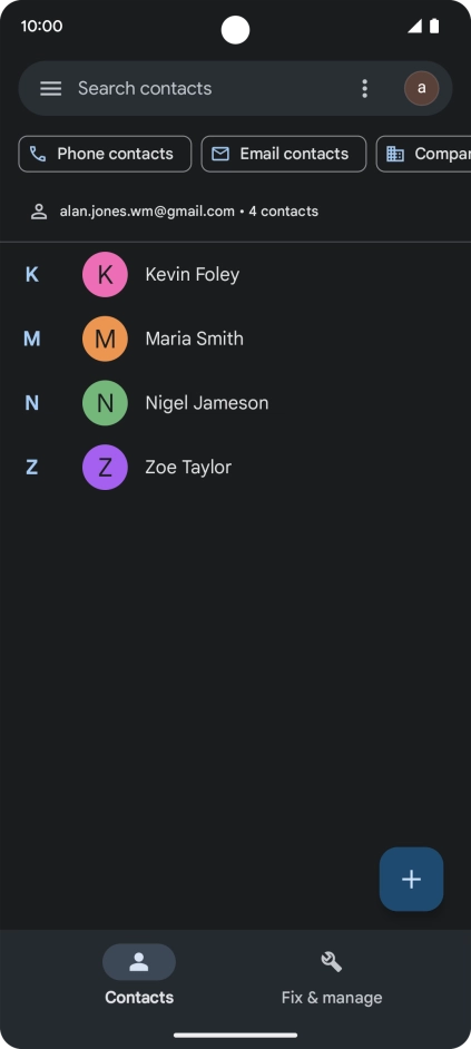 Press Fix & manage. Press Fix & manage.