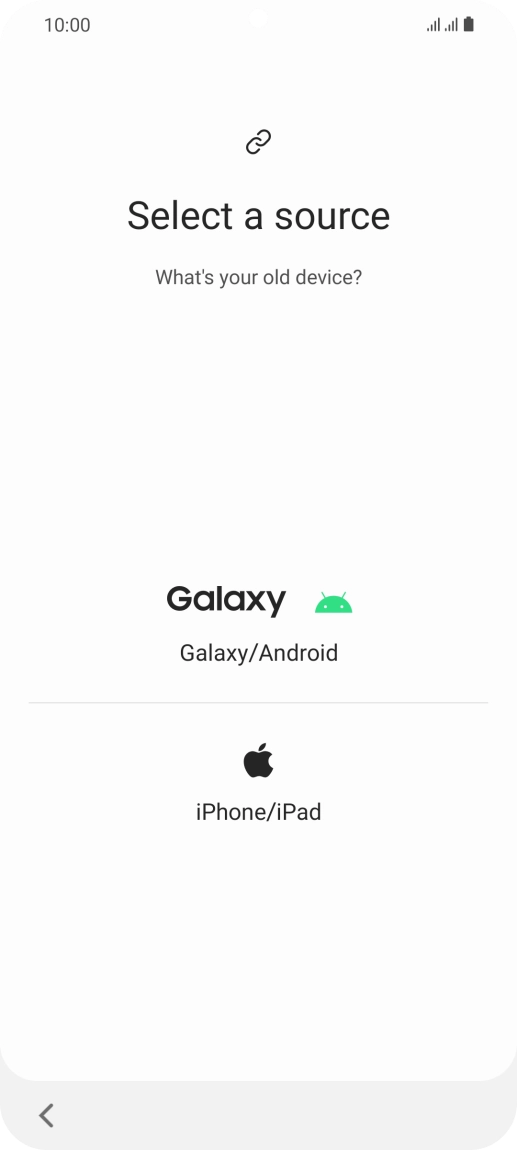 Press the required setting and follow the instructions on the screen to transfer the content from another phone. Press the required setting and follow the instructions on the screen to transfer the content from another phone.