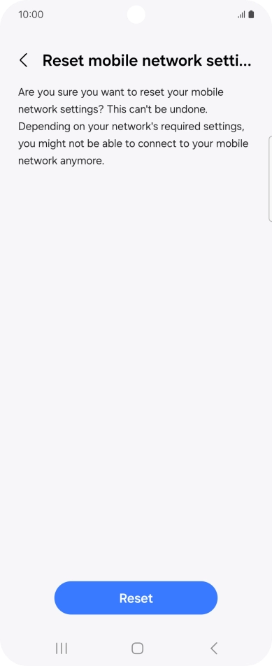 Press Reset. Press Reset.