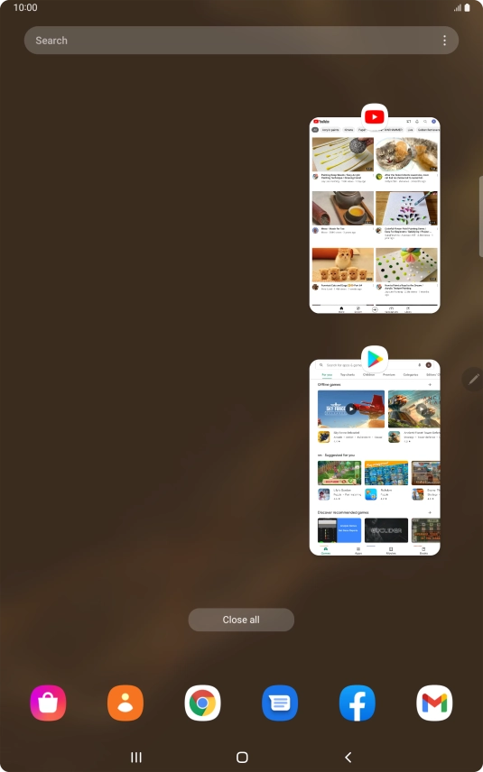 To end one running application, slide your finger upwards on the required application. To end one running application, slide your finger upwards on the required application.
