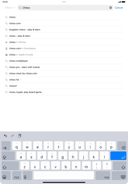 Key in the name or subject of the required app and press enter. Key in the name or subject of the required app and press enter.