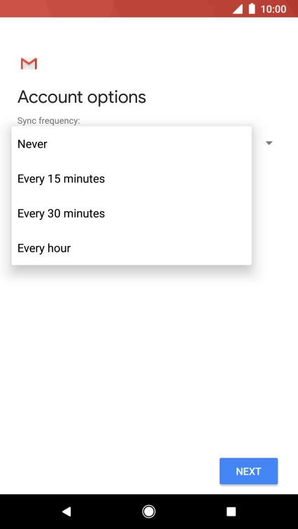 Press the required setting. Press the required setting.