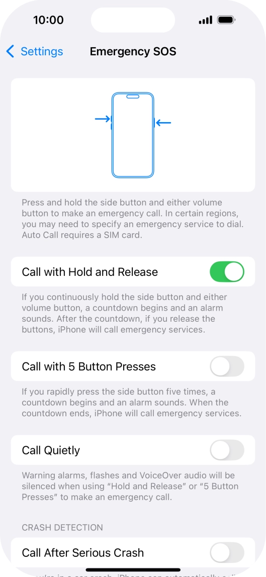 Press the indicator next to Press the indicator next to