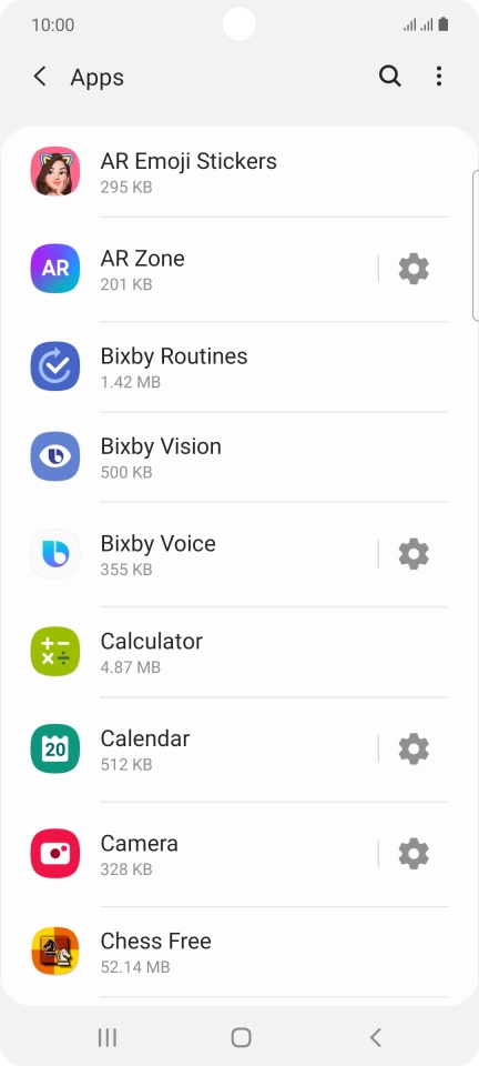 Press the required app. Press the required app.