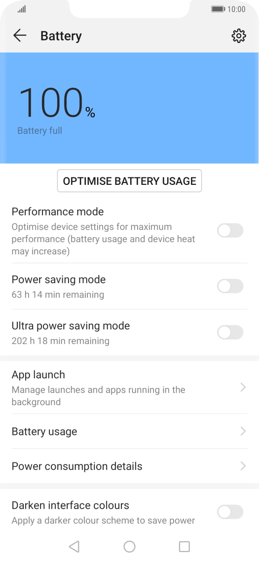 Press the indicator next to the required setting to turn on the function. Press the indicator next to the required setting to turn on the function.