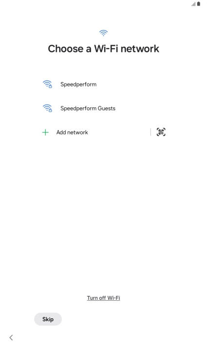 Press the required Wi-Fi network. Press the required Wi-Fi network.