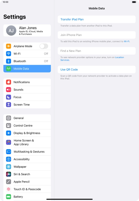 Press Use QR Code. Press Use QR Code.