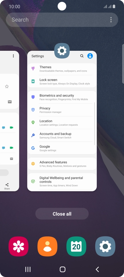 To end one running application, slide your finger upwards on the required application. To end one running application, slide your finger upwards on the required application.