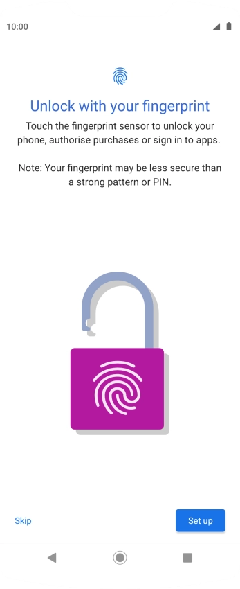 Press Set up. Press Set up.