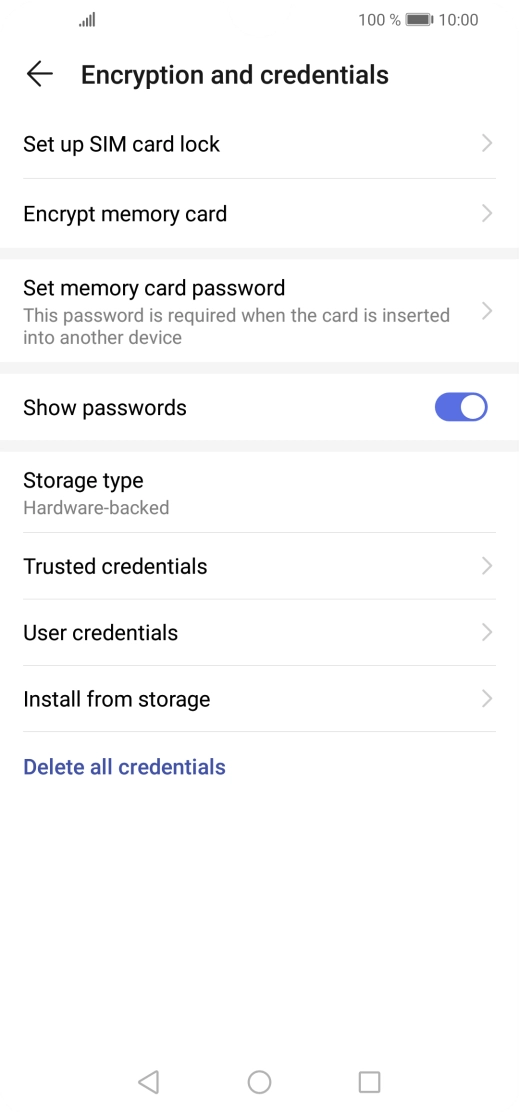 Press Set up SIM card lock. Press Set up SIM card lock.