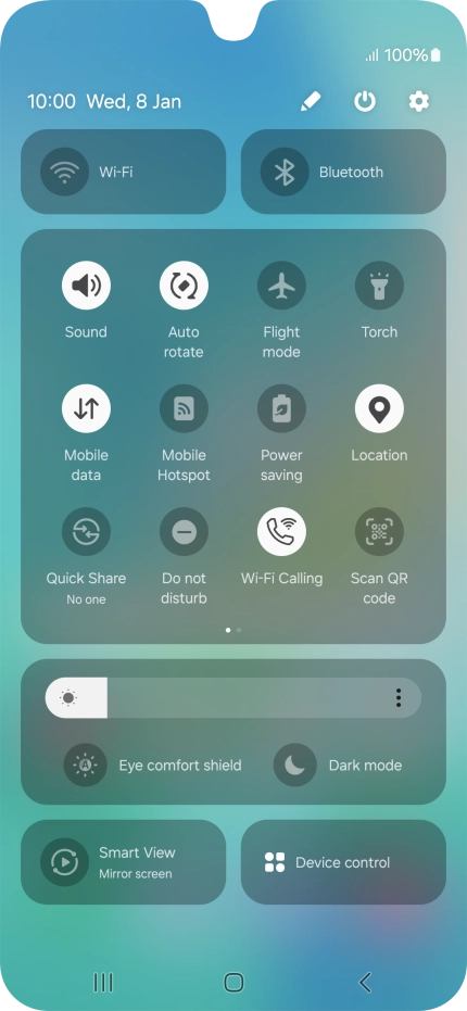 Press the settings icon. Press the settings icon.
