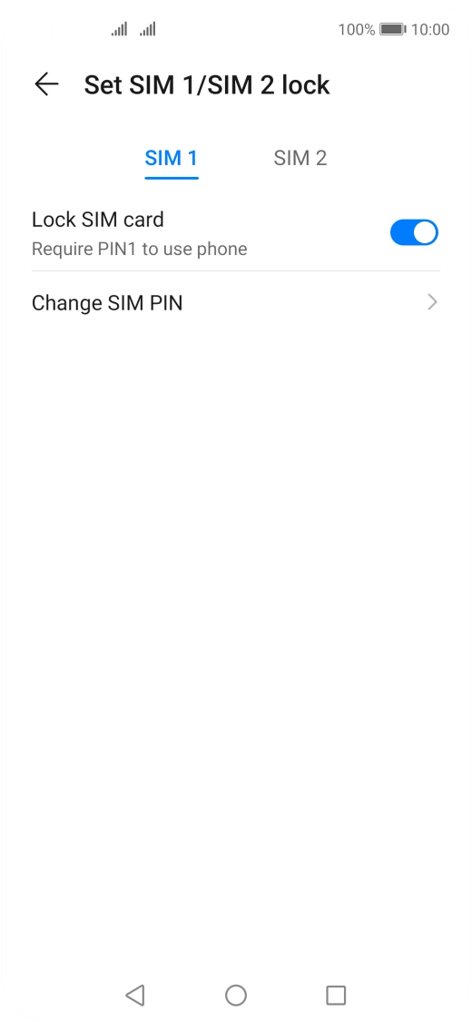 Press the required SIM. Press the required SIM.