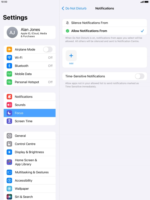 Press the indicator next to Press the indicator next to