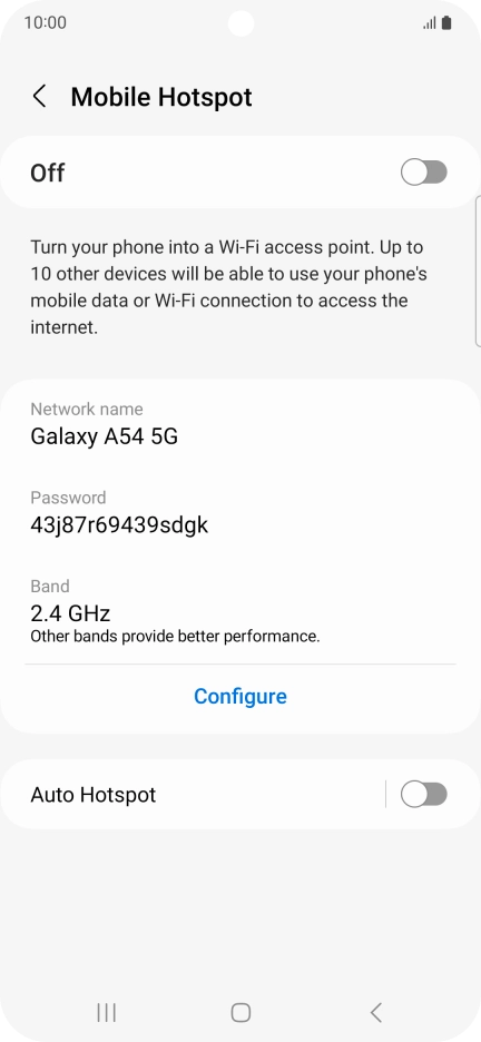 Press Configure. Press Configure.