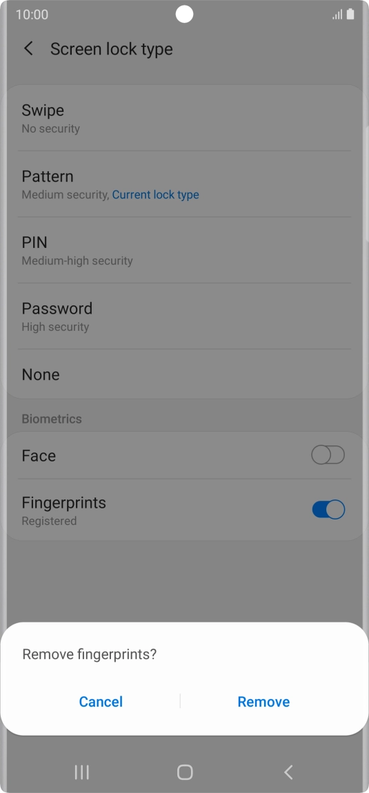 Press Remove. Press Remove.