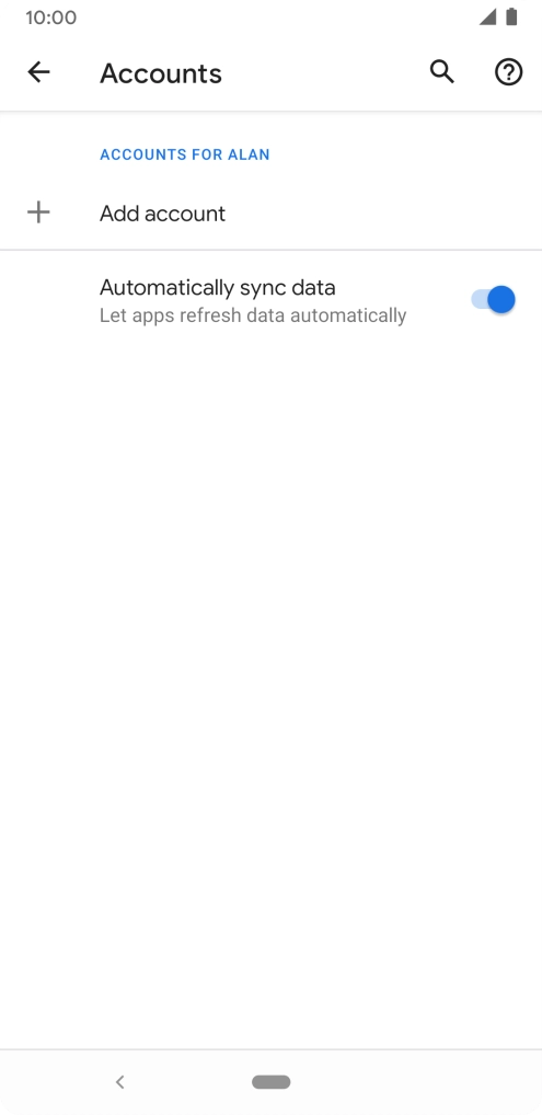 Press Add account. Press Add account.