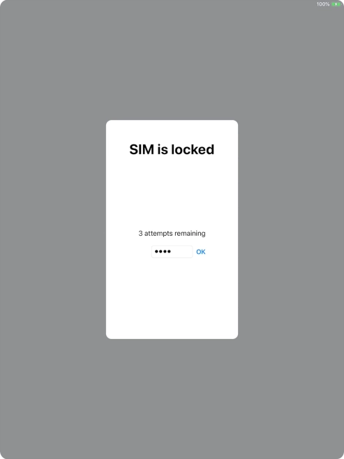If your SIM is locked, key in your PIN and press OK. The default PIN is 1111. If your SIM is locked, key in your PIN and press OK. The default PIN is 1111.