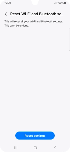 Press Reset settings. Press Reset settings.