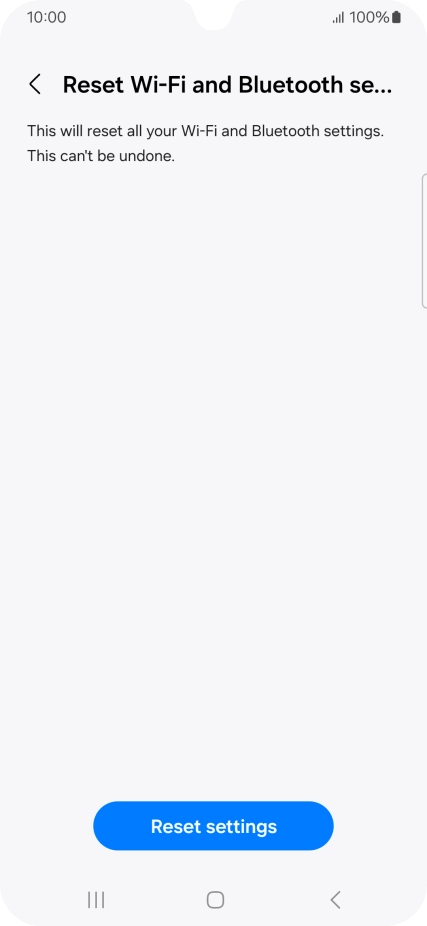 Press Reset settings. Press Reset settings.